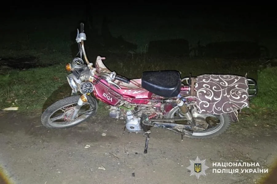 13-річний водій мотоцикла потрапив у ДТП на Кременчуцькому районі