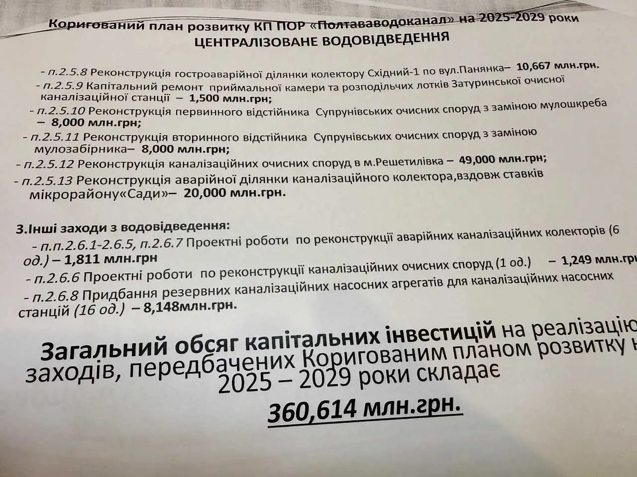 Полтававодоканал під прицілом депутатів: прозорість чи сумнівні витрати?