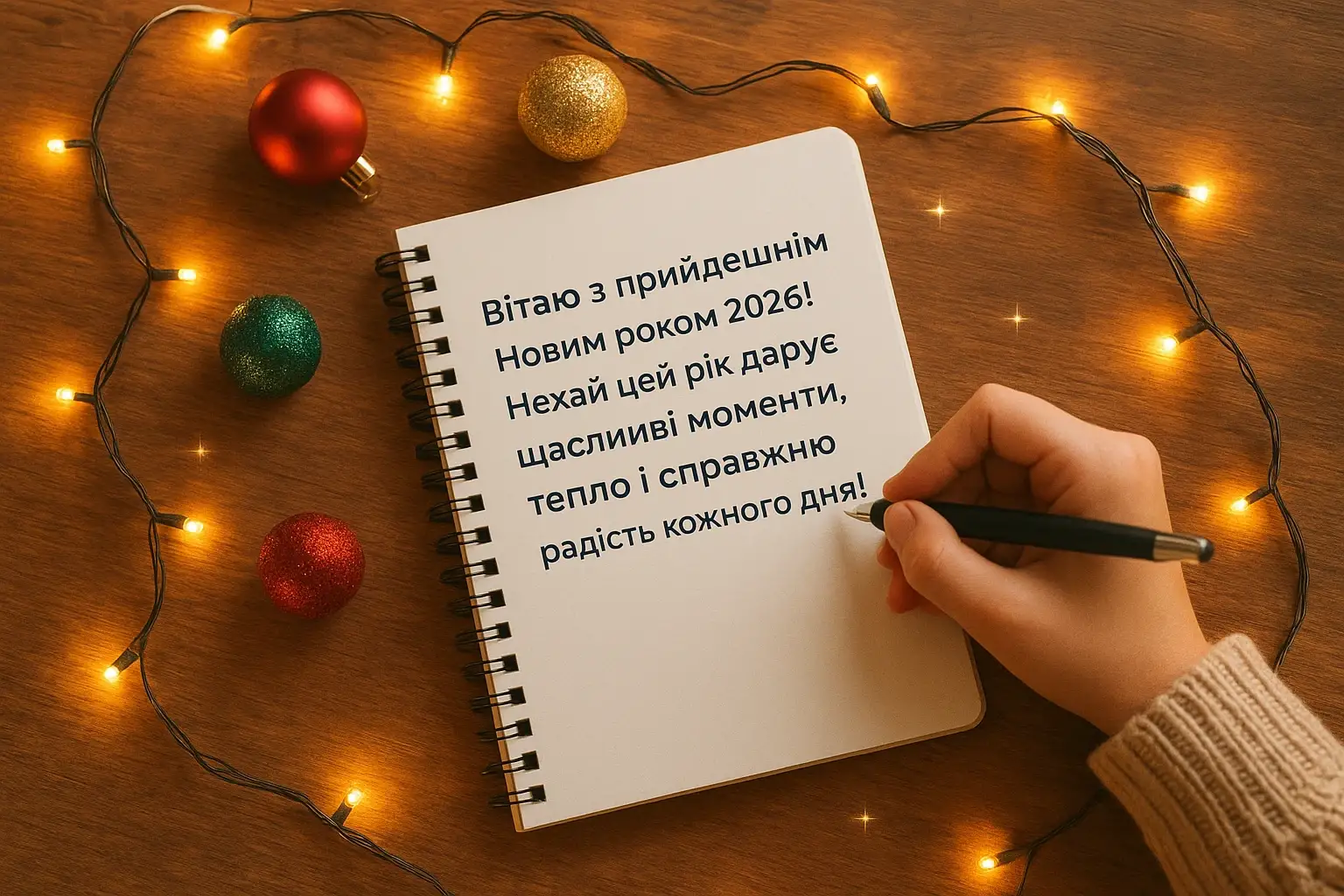 Привітання з прийдешнім новим роком 2026