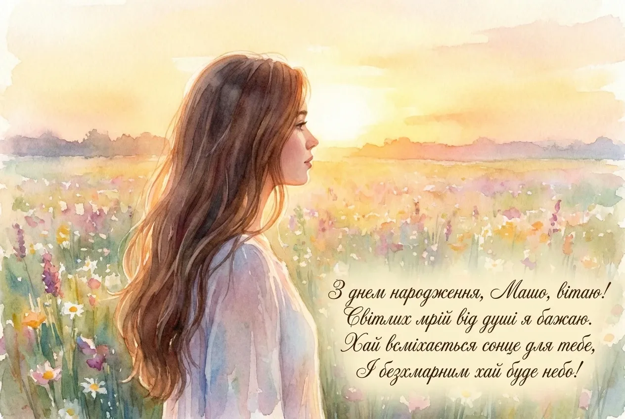 з днем народження маша картинки українською