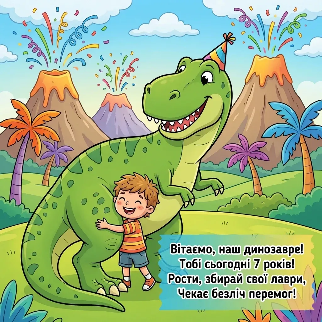 з днем народження хлопчику 7 років