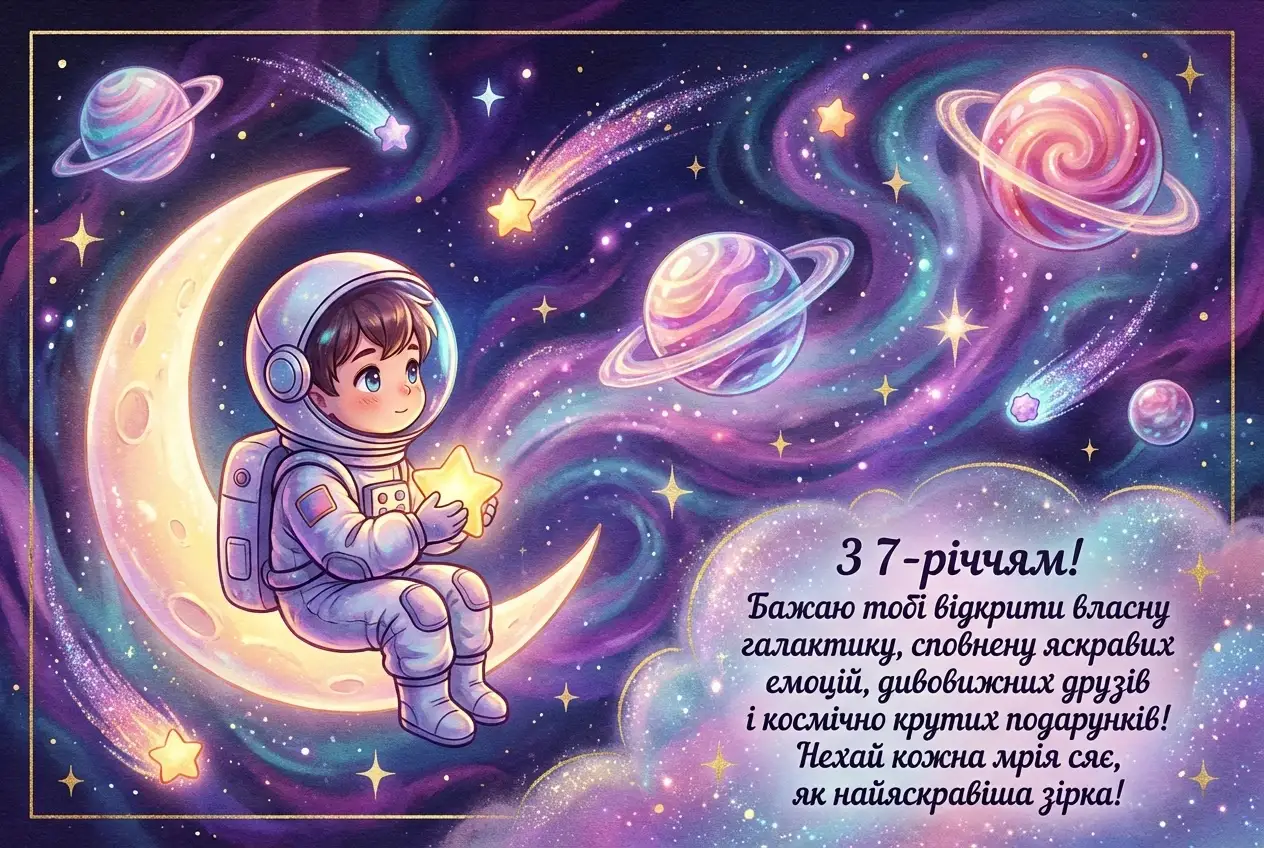 з днем народження хлопчику 7 років