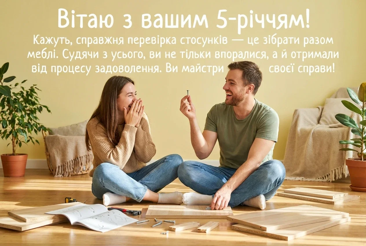 прикольні привітання з річницею весілля 5 років