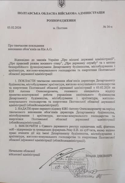Нове обличчя у керівництві Полтавської ОВА: Антон Кій очолив ключовий Департамент