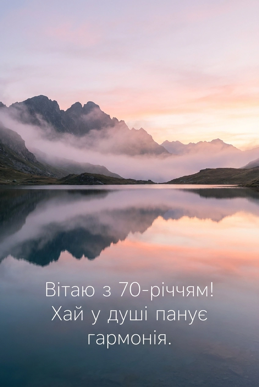привітання з ювілеєм 70 років своїми словами