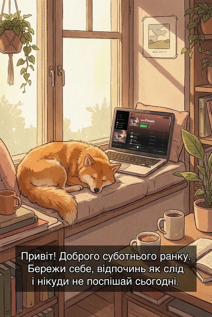 Доброго суботнього ранку: картинки українською для затишного та радісного вихідного
