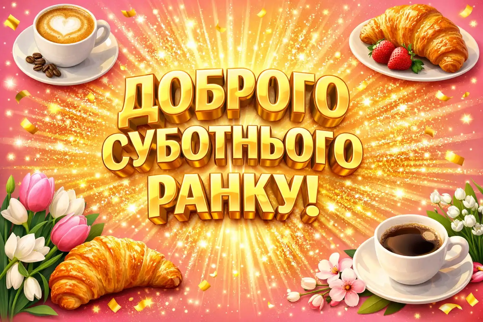 Доброго суботнього ранку: картинки українською для затишного та радісного вихідного