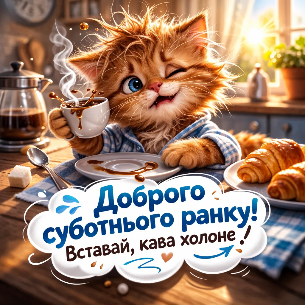 Доброго суботнього ранку: картинки українською для затишного та радісного вихідного