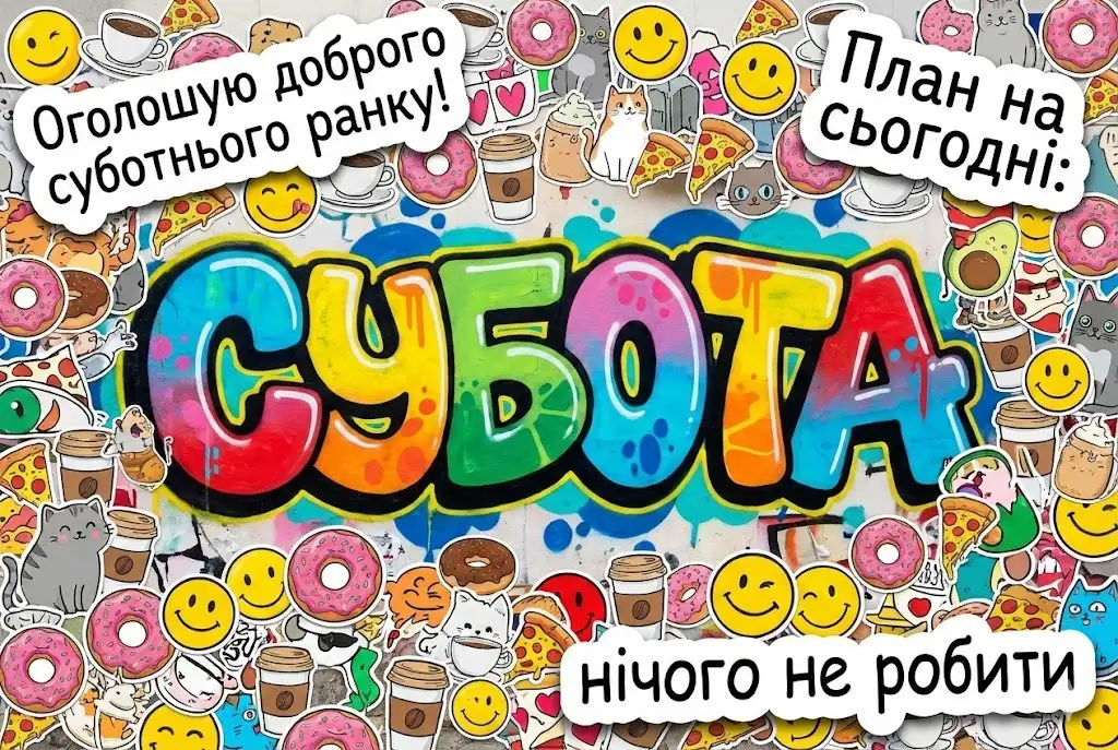Доброго суботнього ранку: картинки українською для затишного та радісного вихідного