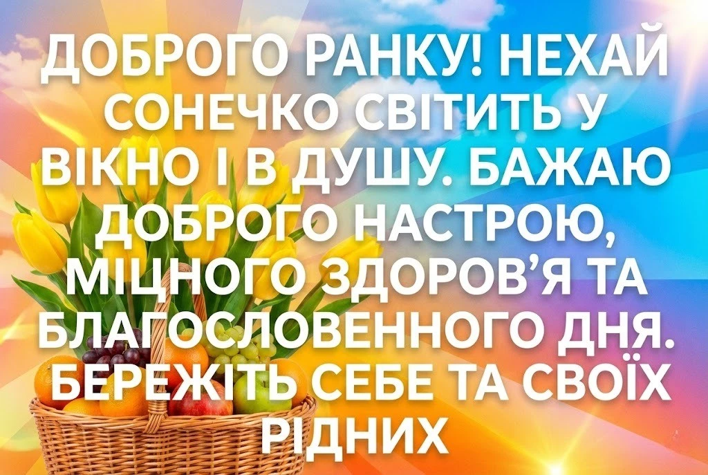 Доброго ранку та благословенного дня: красиві картинки та душевні побажання для гарного настрою