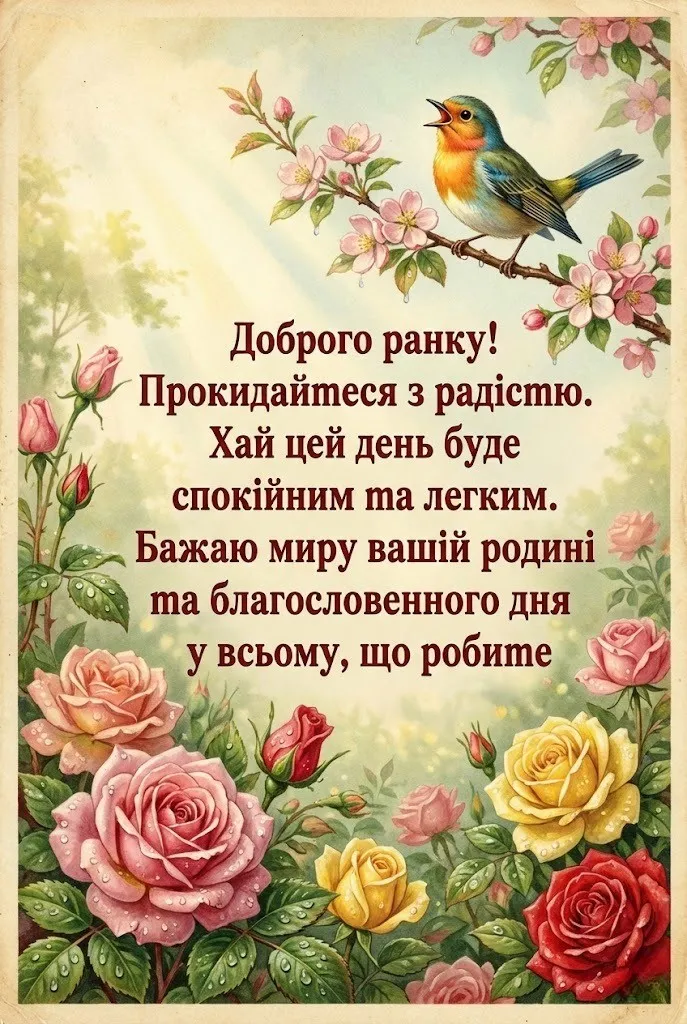Доброго ранку та благословенного дня: красиві картинки та душевні побажання для гарного настрою