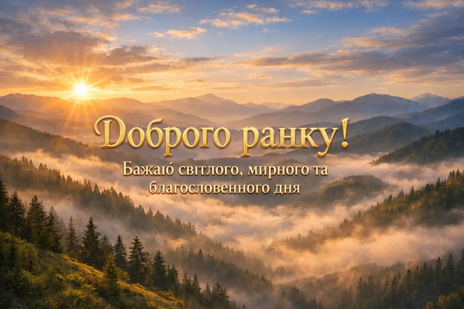 Доброго ранку та благословенного дня: красиві картинки та душевні побажання для гарного настрою