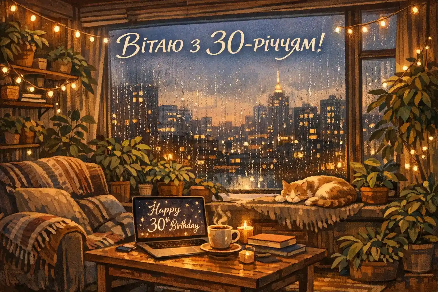 Картинки з ювілеєм на 30 років для жінки: добірка привітань