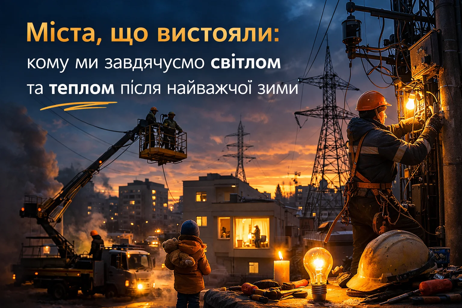 Міста, що вистояли: кому ми завдячуємо світлом та теплом після найважчої зими