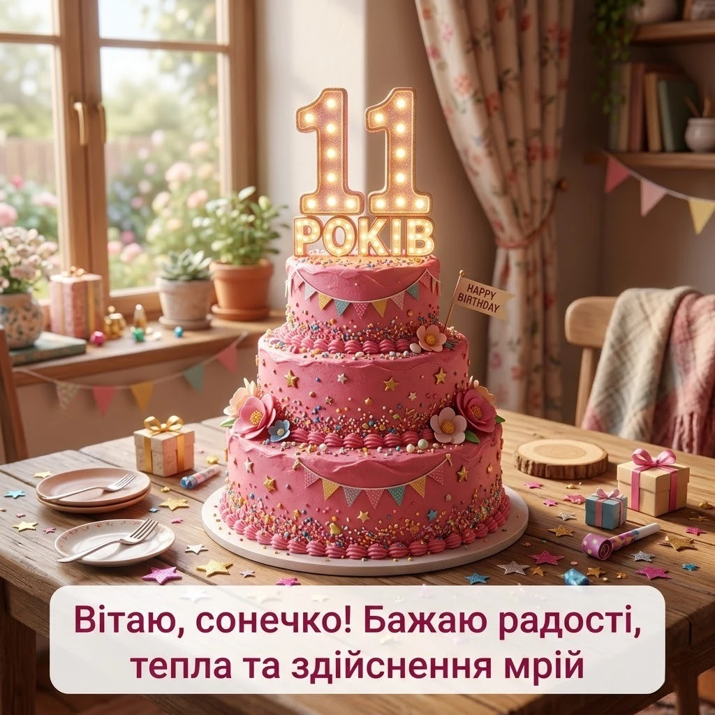 Найтепліші привітання з 11-річчям для доньки у віршах та прозі