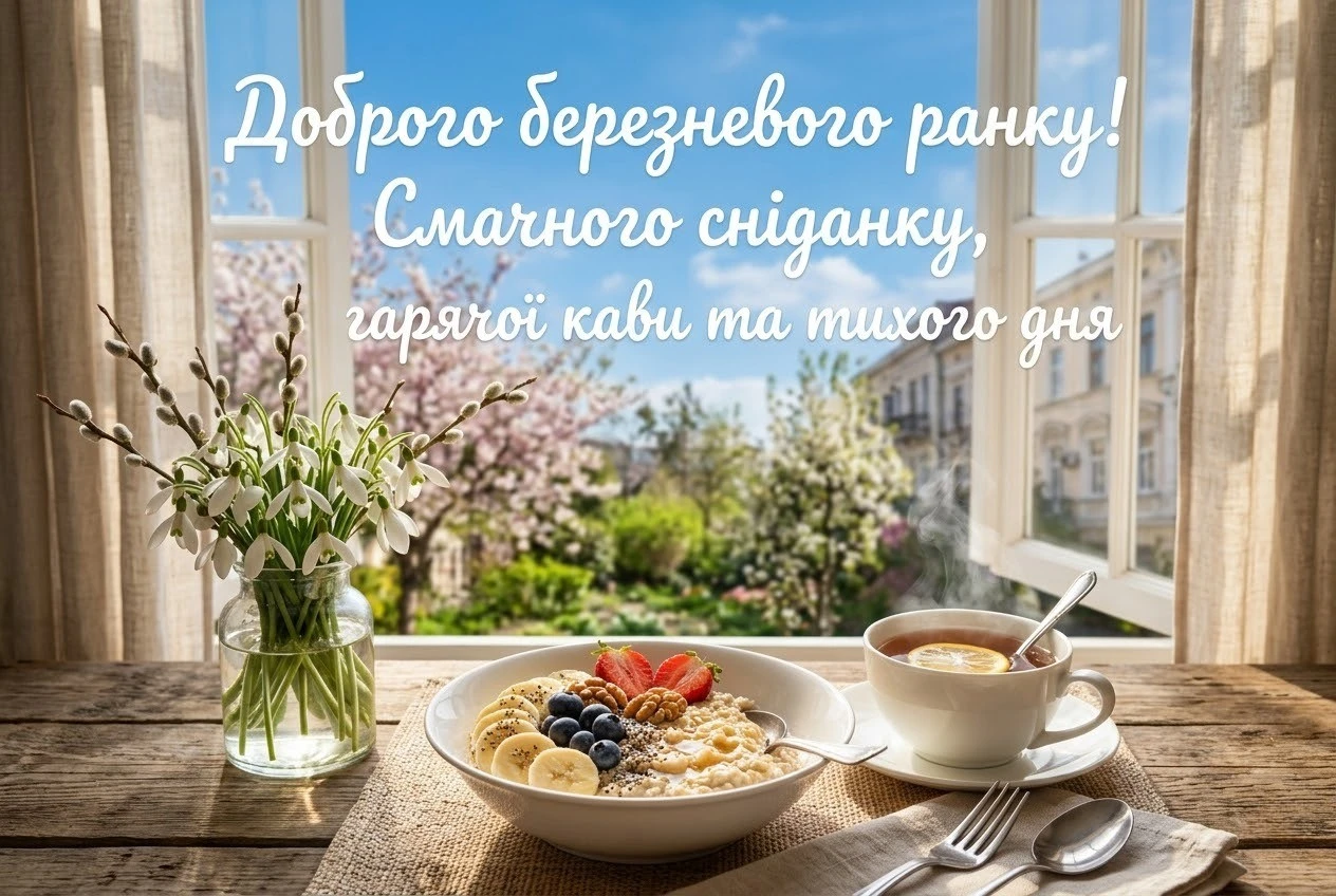 Доброго березневого ранку: душевні картинки та найкращі побажання для весняного настрою