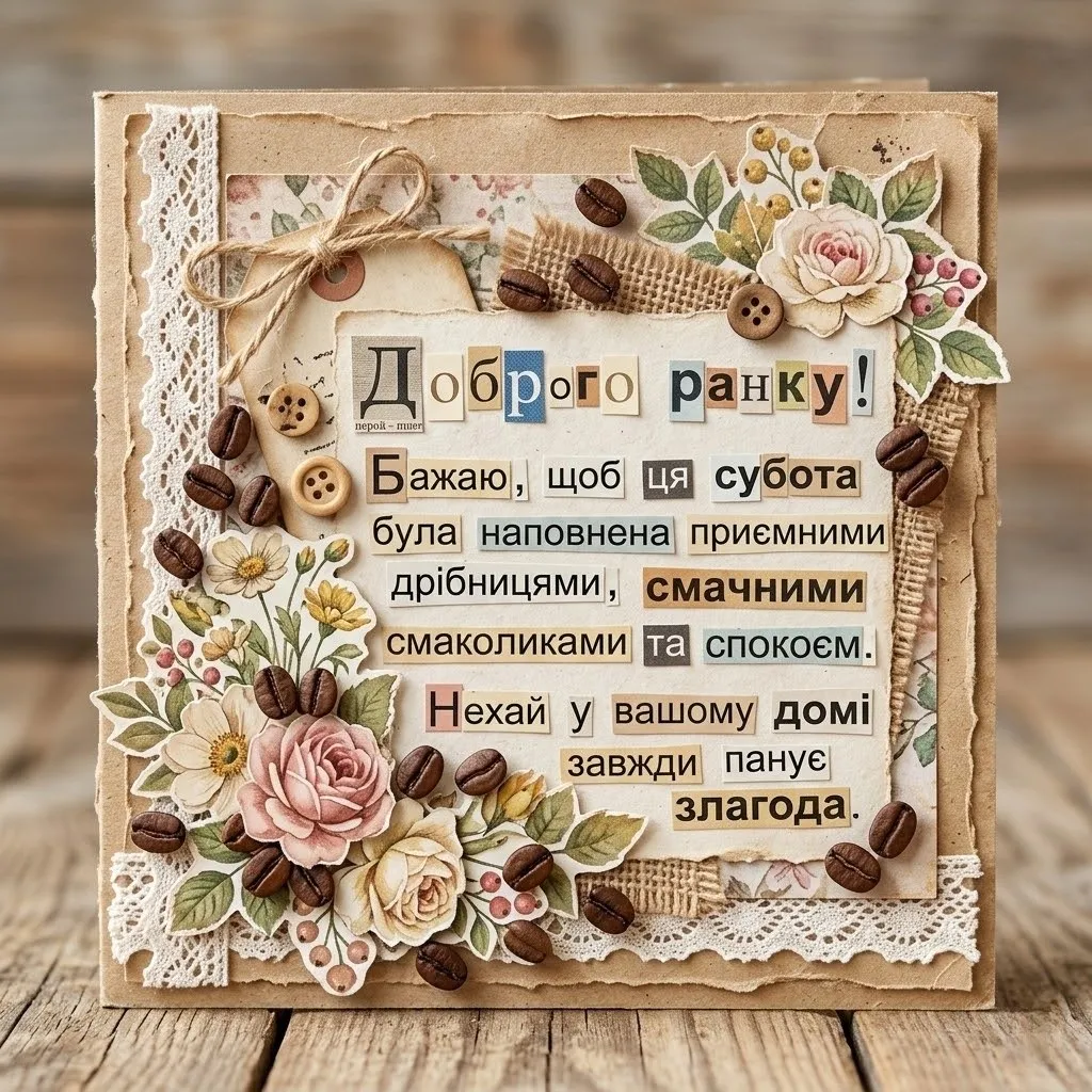 Картинки доброго суботнього ранку: душевні привітання та красиві листівки для затишних вихідних