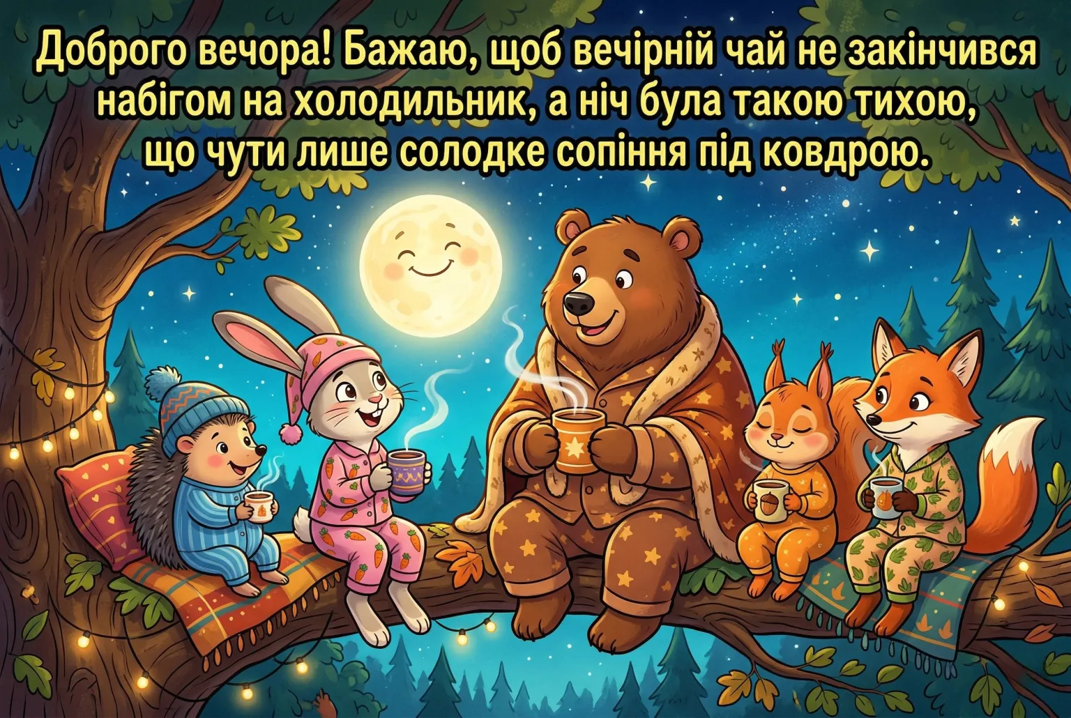 Доброго вечора і тихої мирної ночі: душевні картинки та найтепліші побажання для затишку