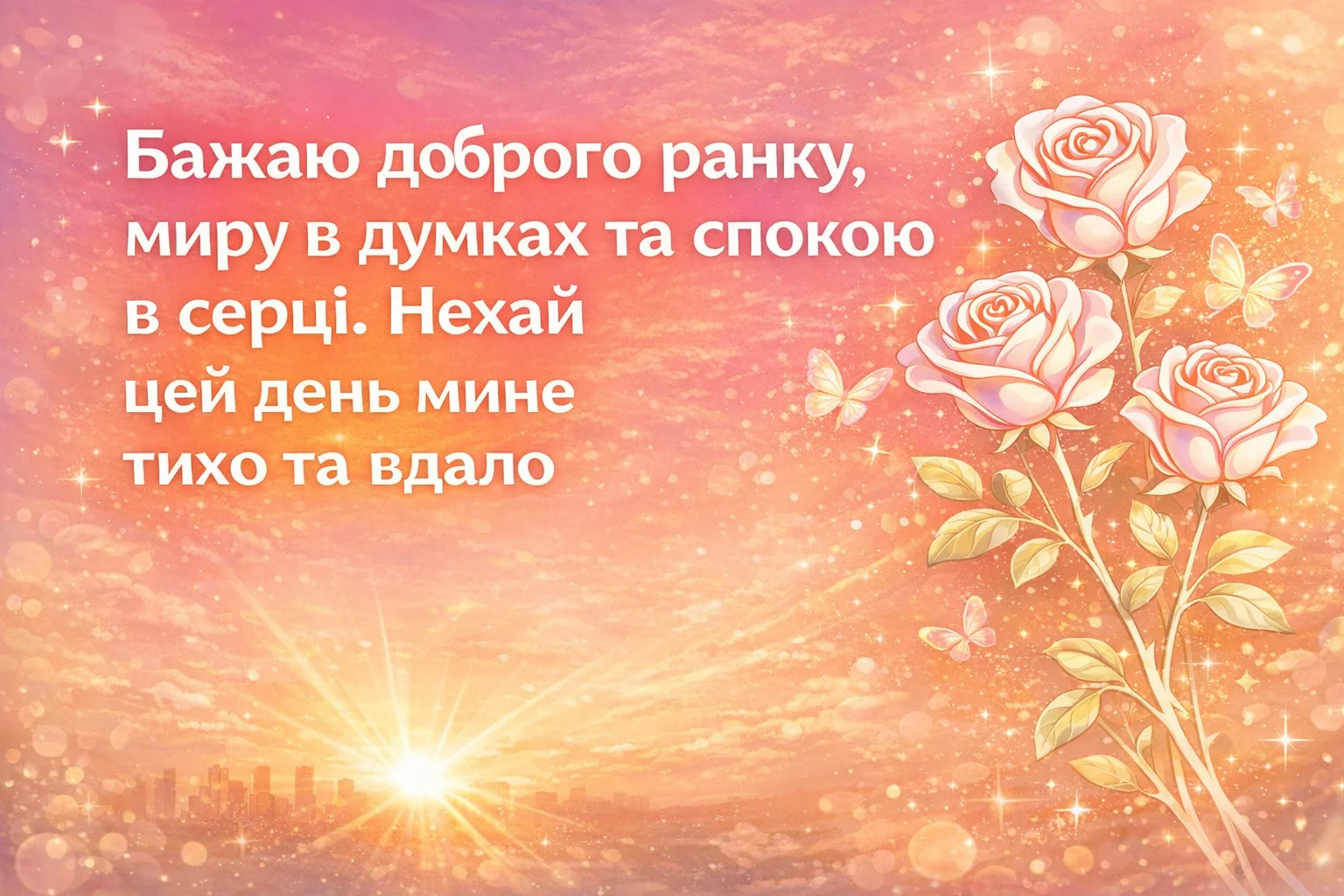 Доброго ранку троянди та найкращі побажання у гарних картинках для вашого натхнення