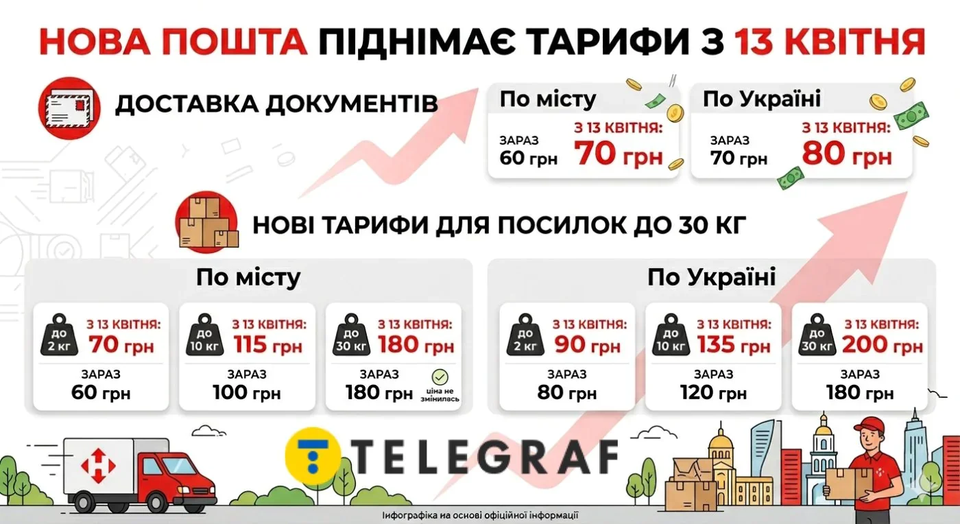 Доставка дорожчає: «Нова пошта» оголосила про нове підвищення тарифів
