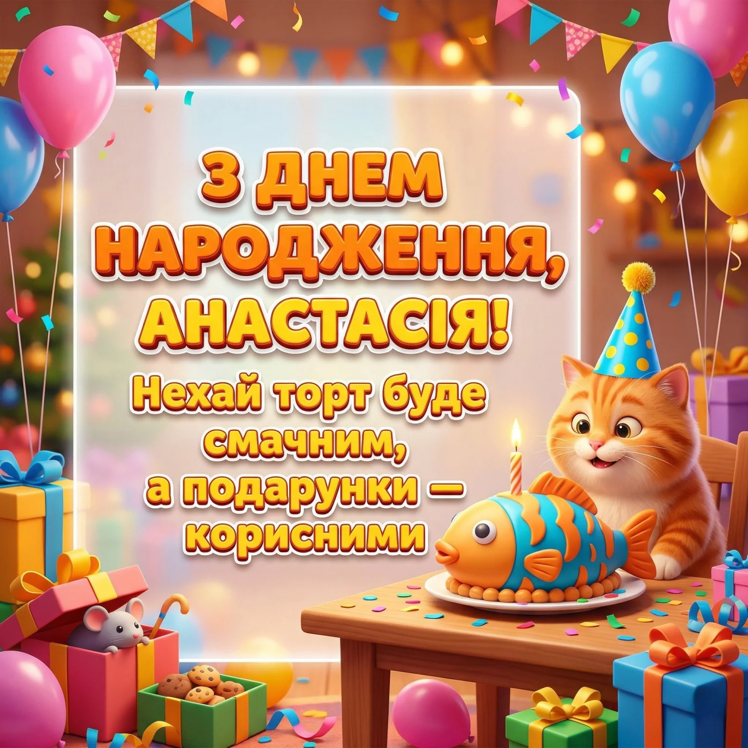 Анастасіє, вітаю! 25+ ідей для незабутнього привітання зі святом