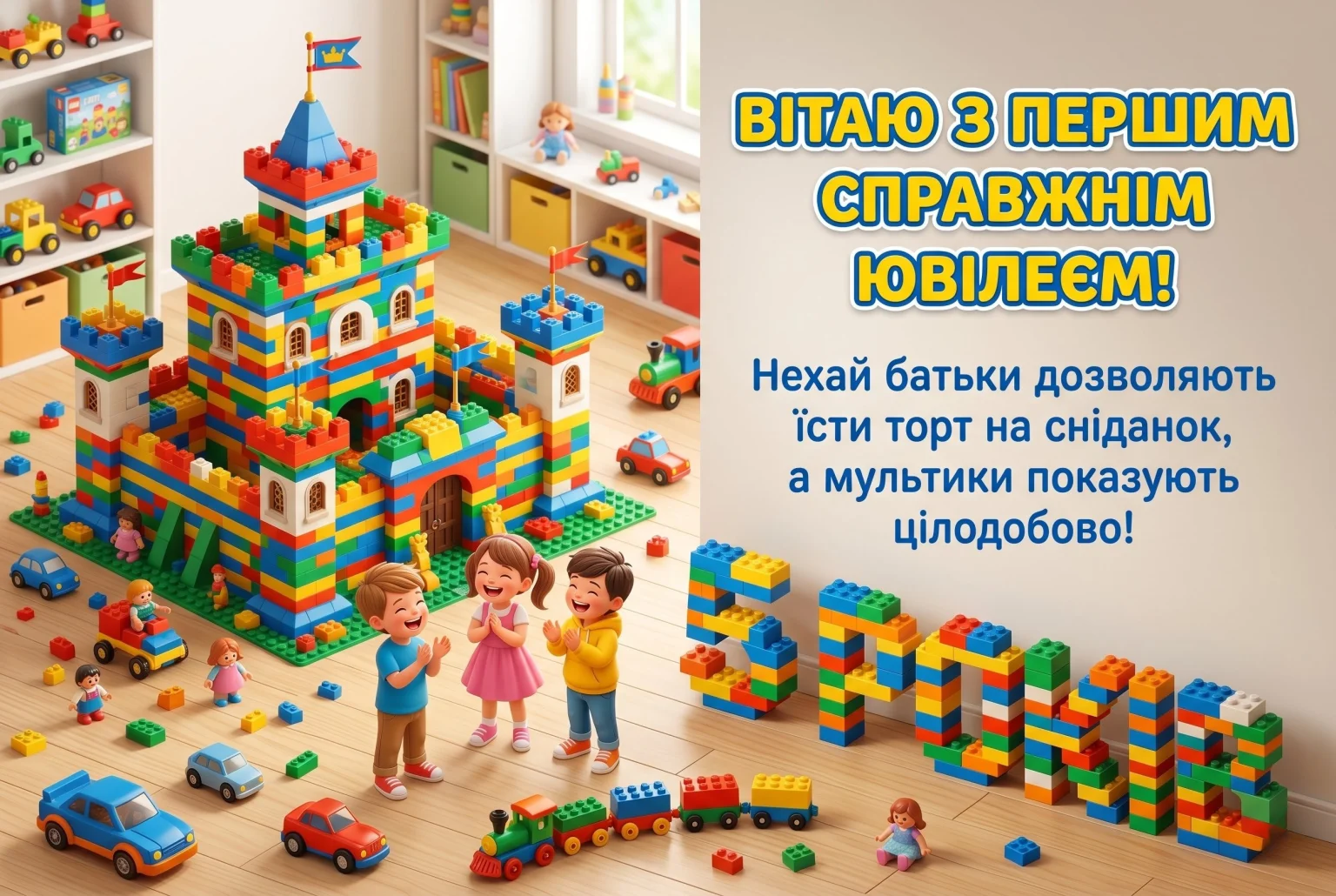 Привітання з 5-річчям дівчинці: щирі слова від батьків, рідних та хрещених