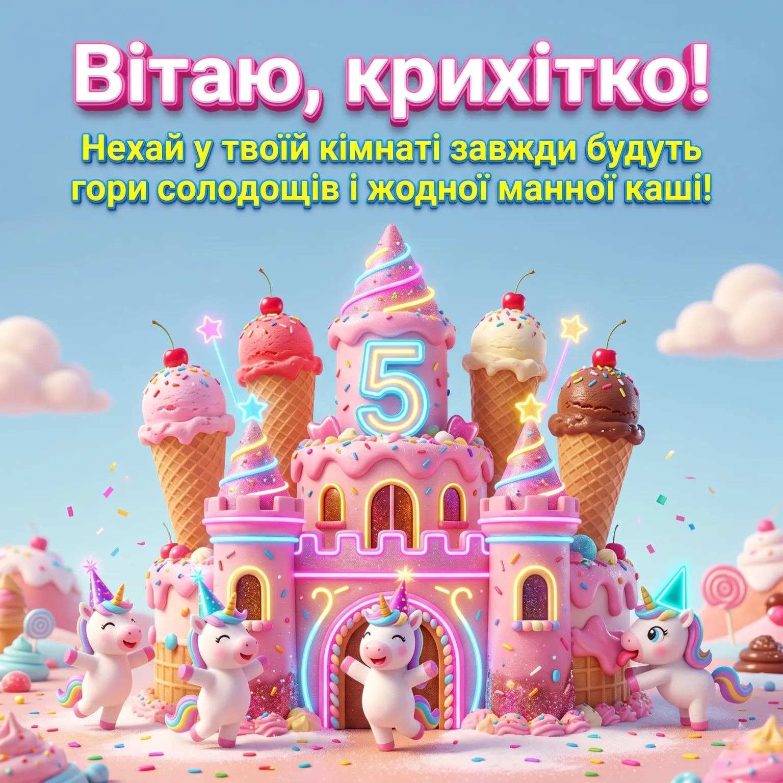 Привітання з 5-річчям дівчинці: щирі слова від батьків, рідних та хрещених