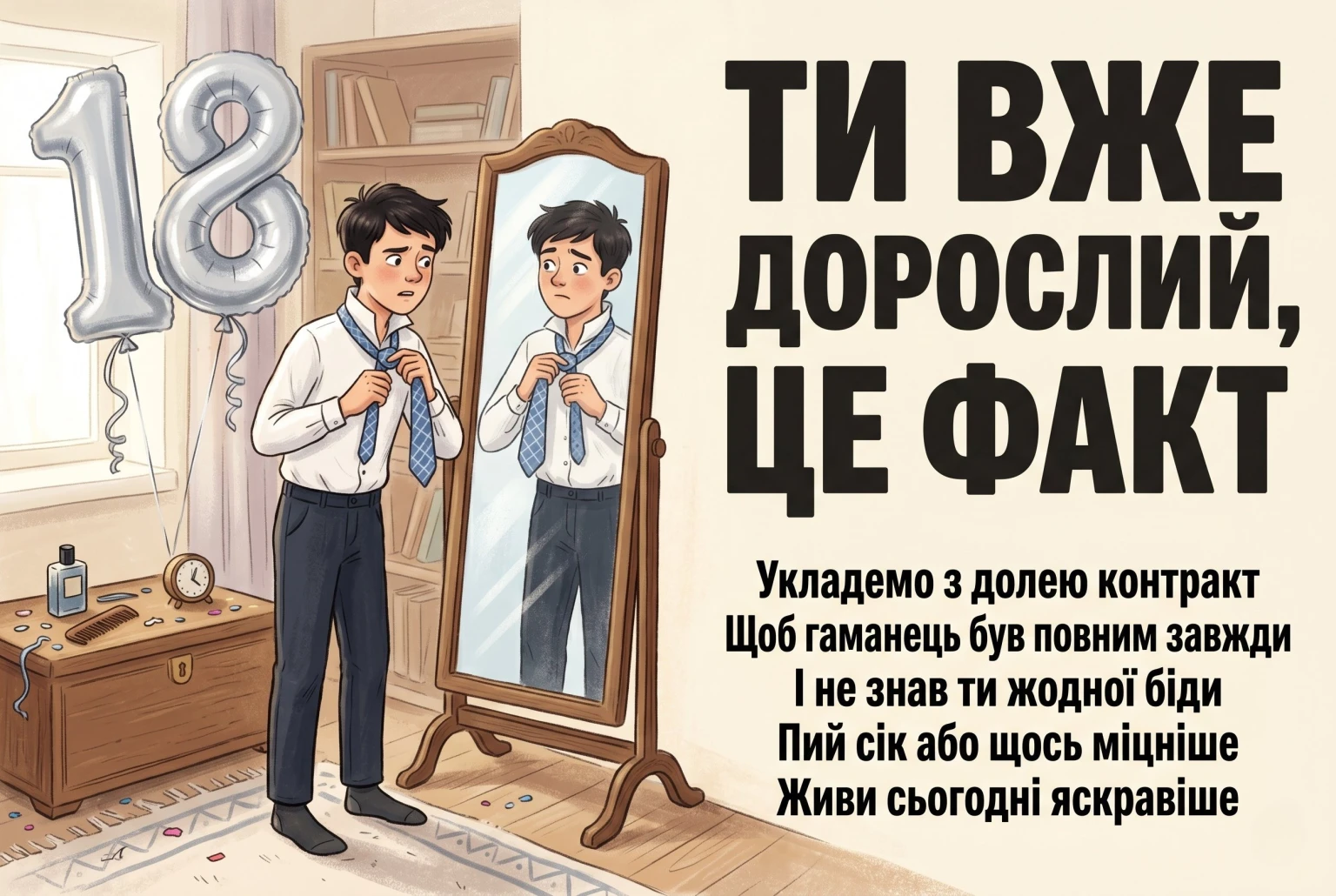 Що побажати хлопцю на 18-річчя: добірка привітань на будь-який смак