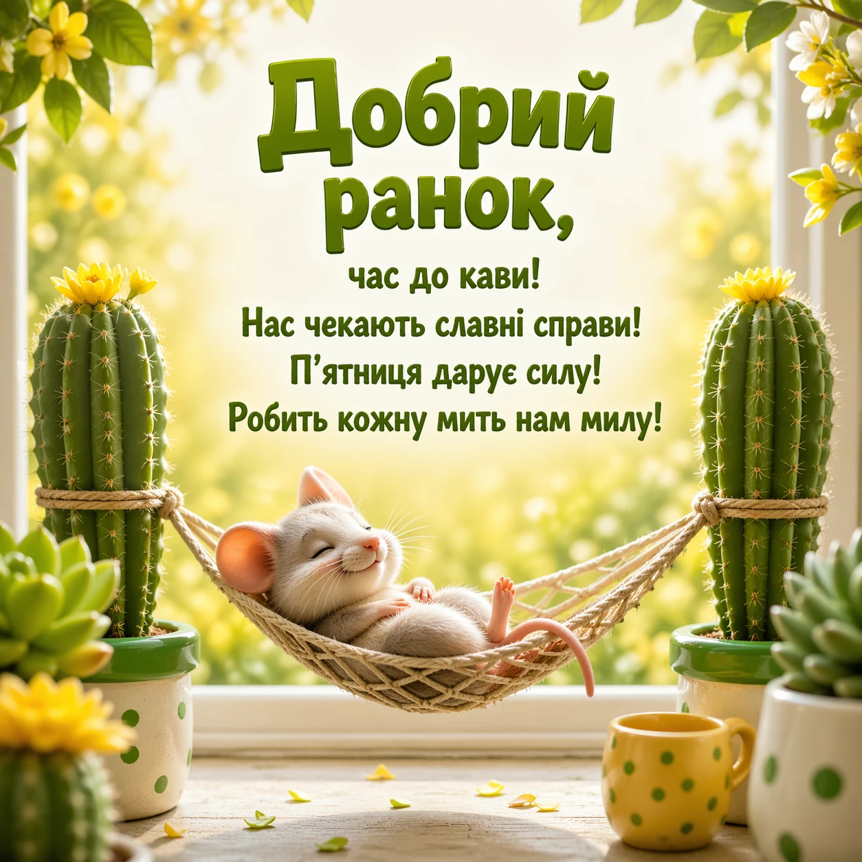 П’ятниця та доброго ранку: яскраві картинки для ідеального настрою перед вихідними