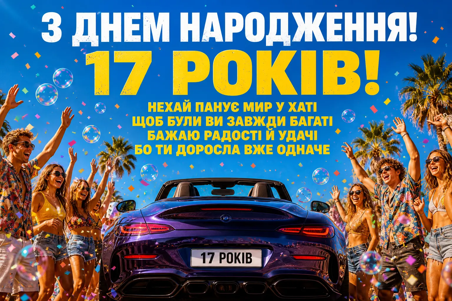 День народження 17 років: добірка натхненних привітань