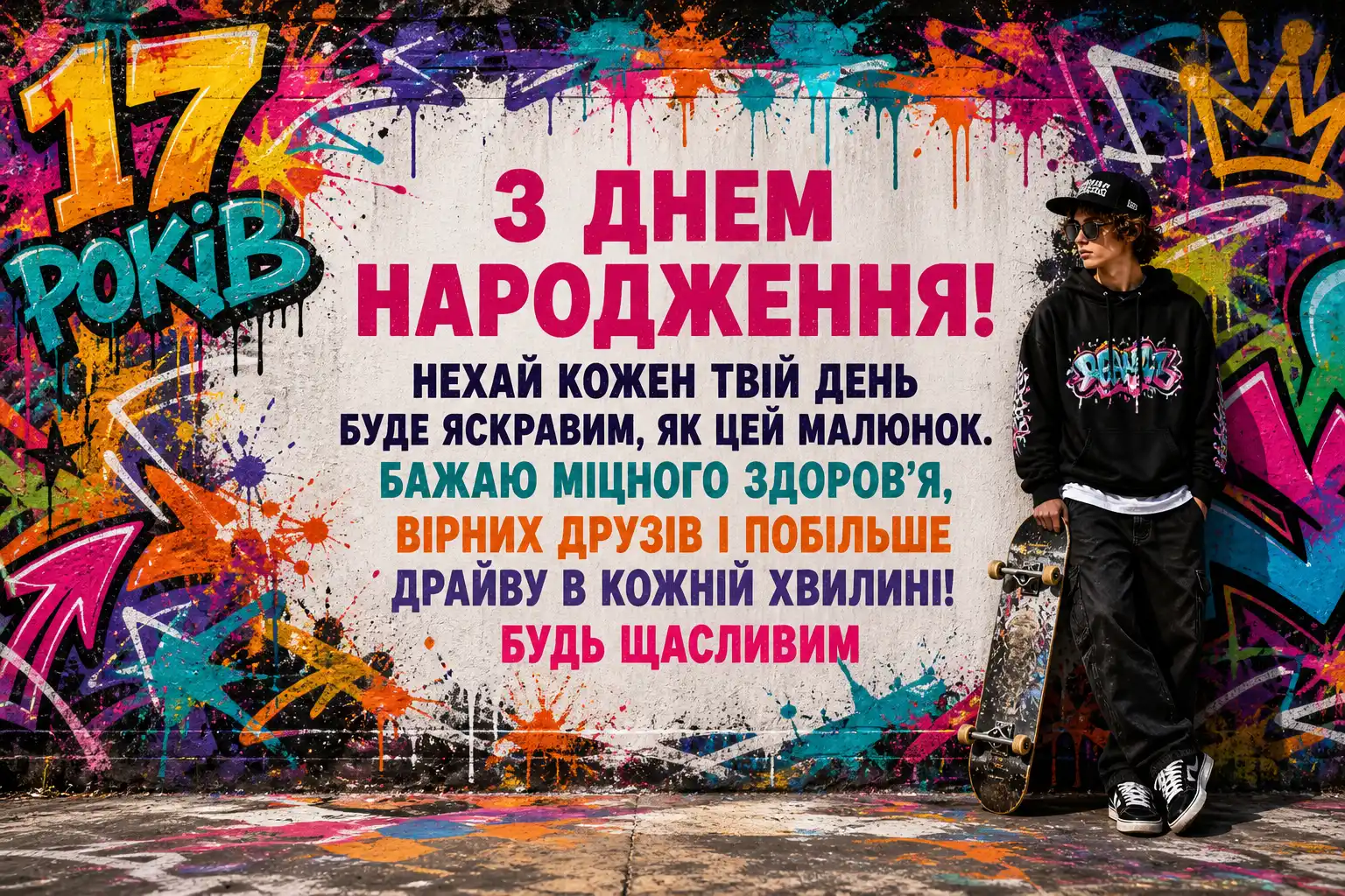 День народження 17 років: добірка натхненних привітань
