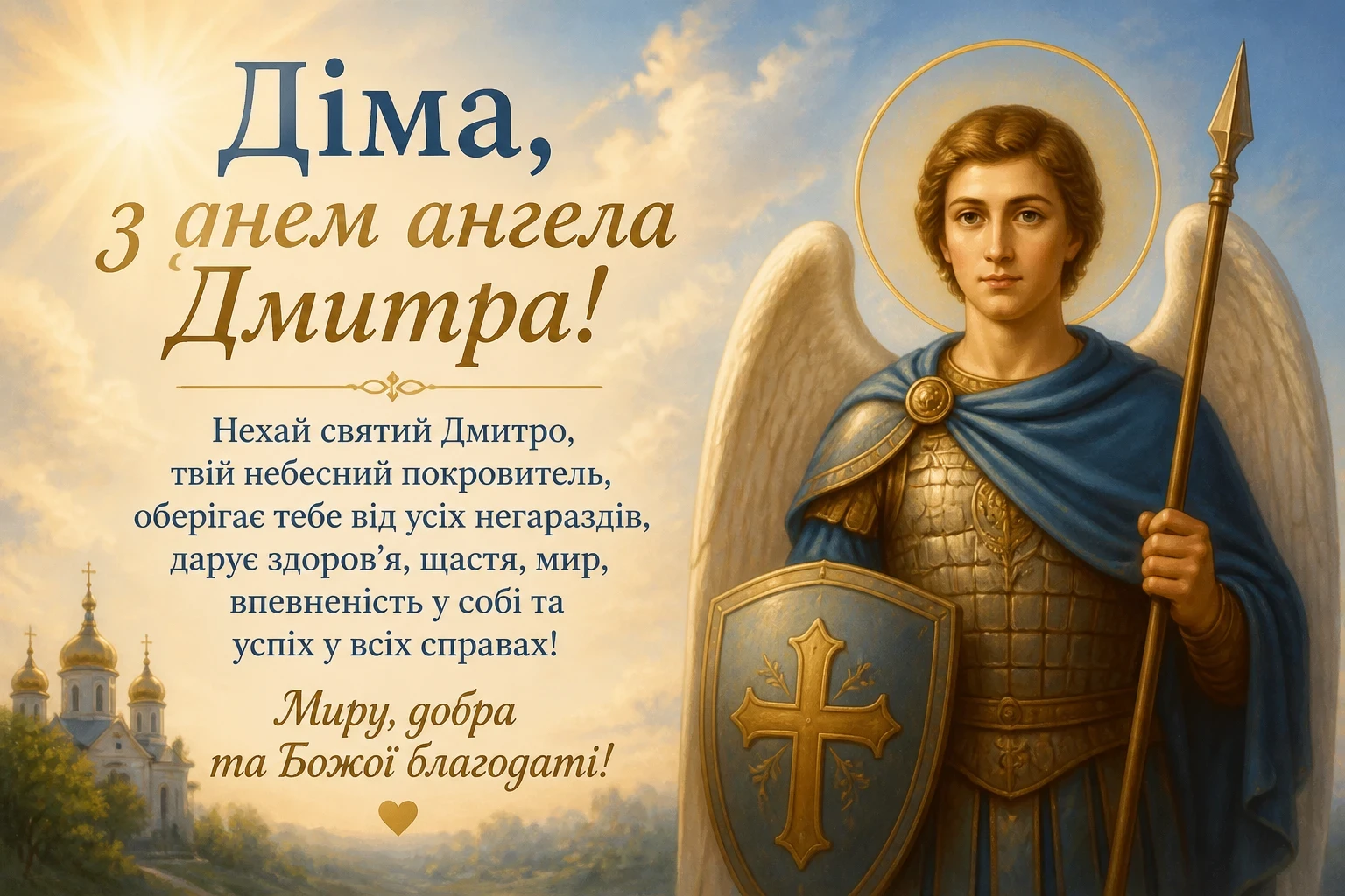 Діма, з днем ангела Дмитра