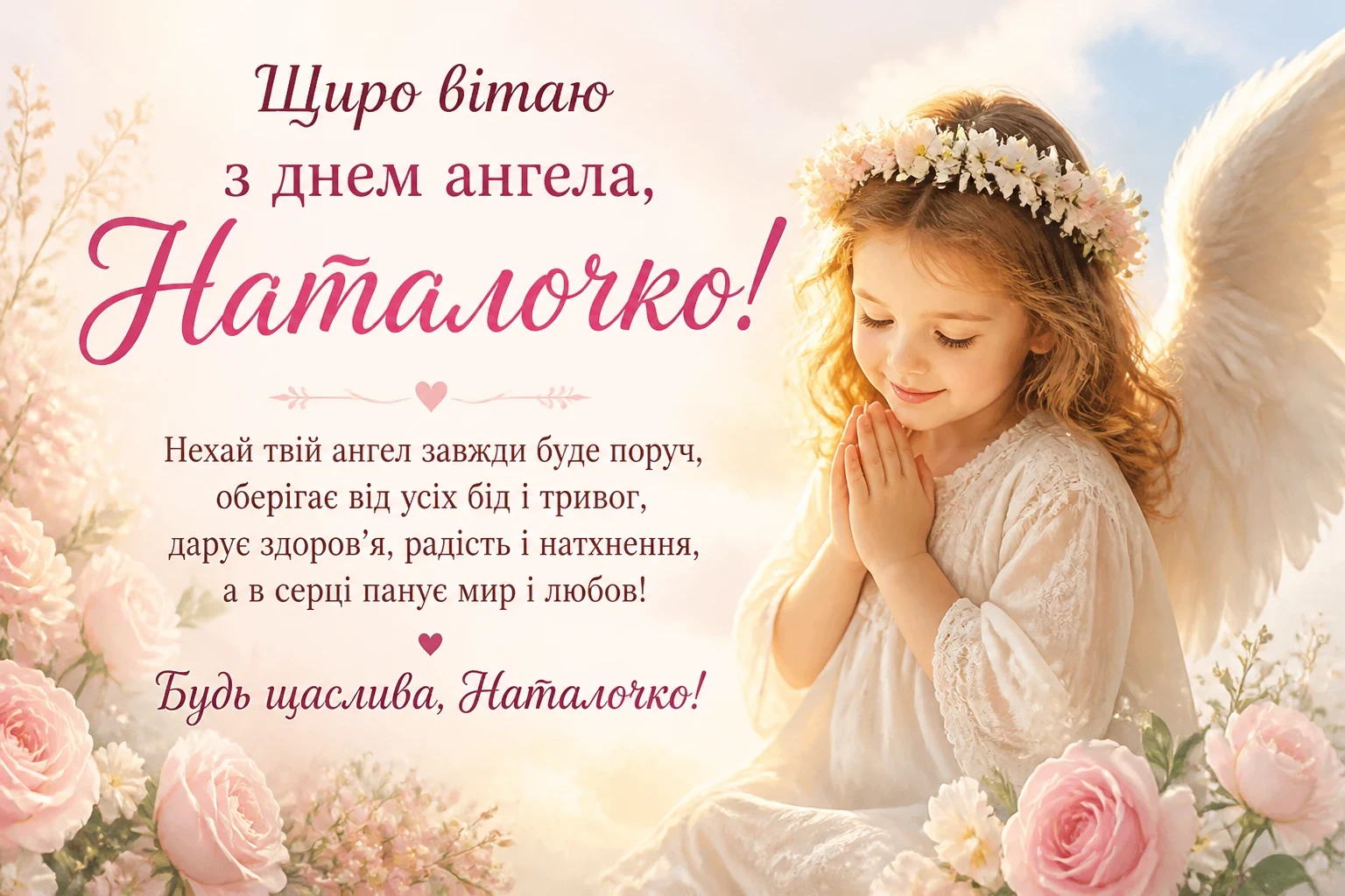 Привітання з днем ангела, Наталочко
