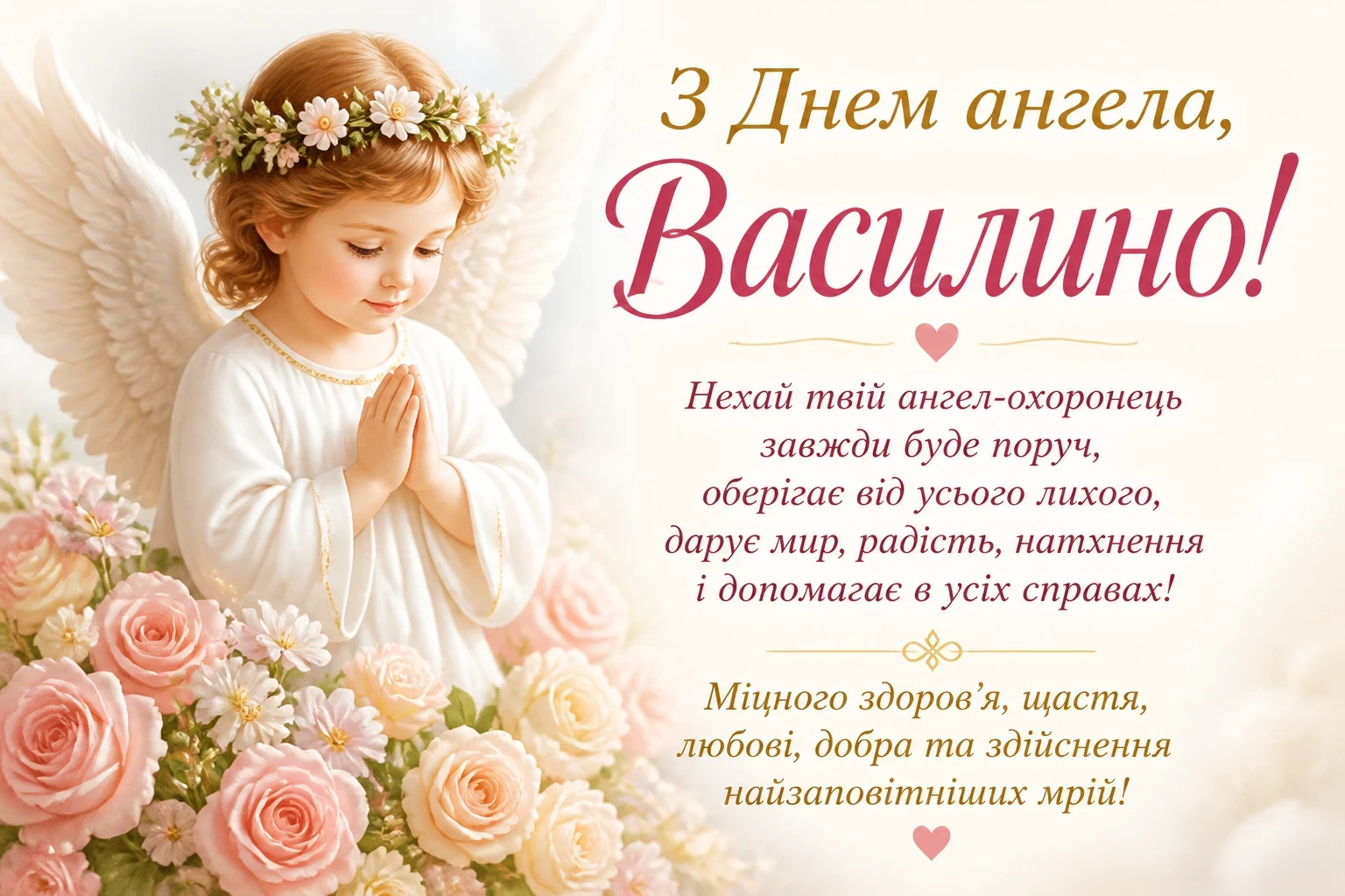 Привітання з днем ангела Василини