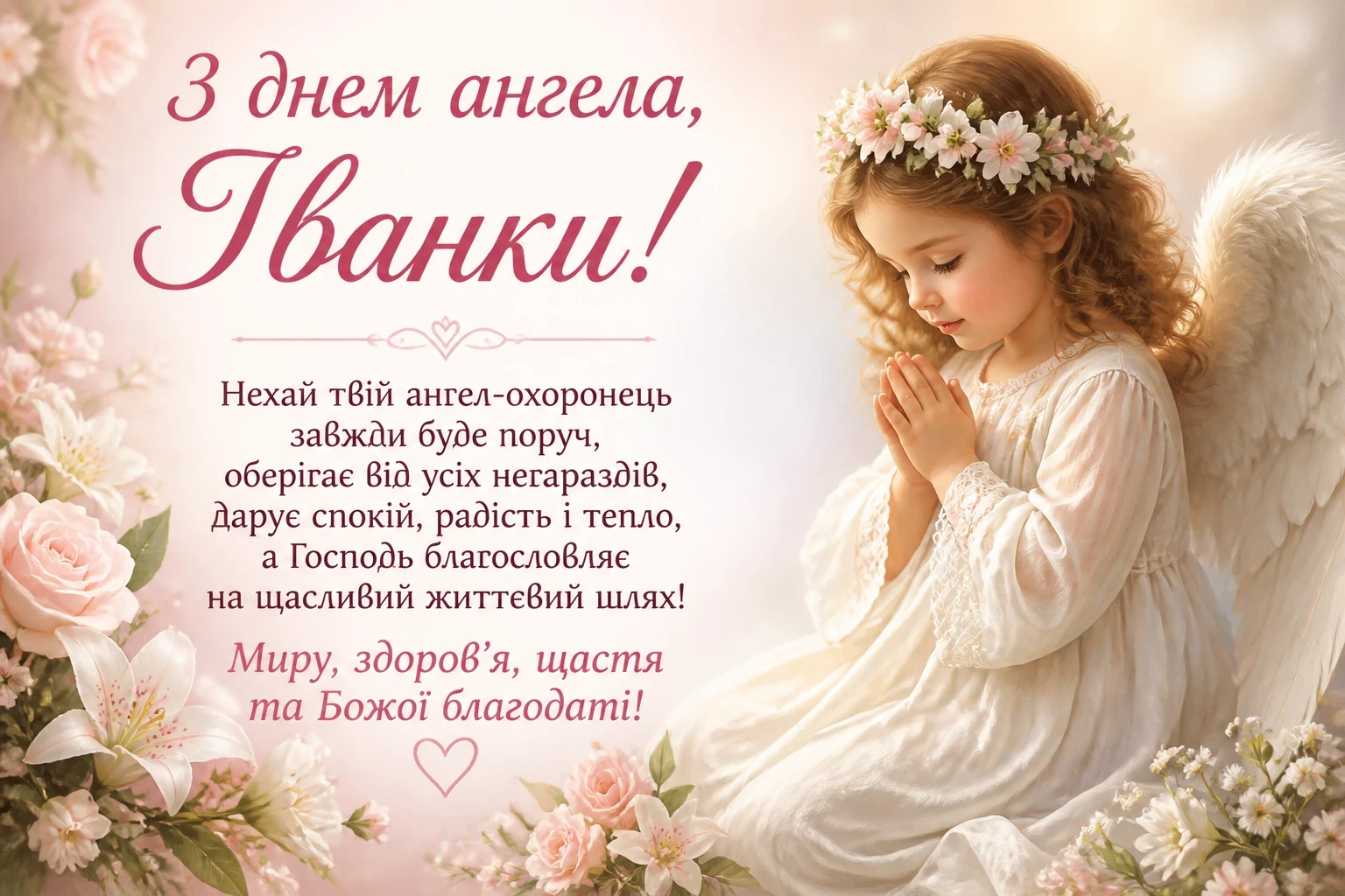 Привітання з днем ангела Іванки