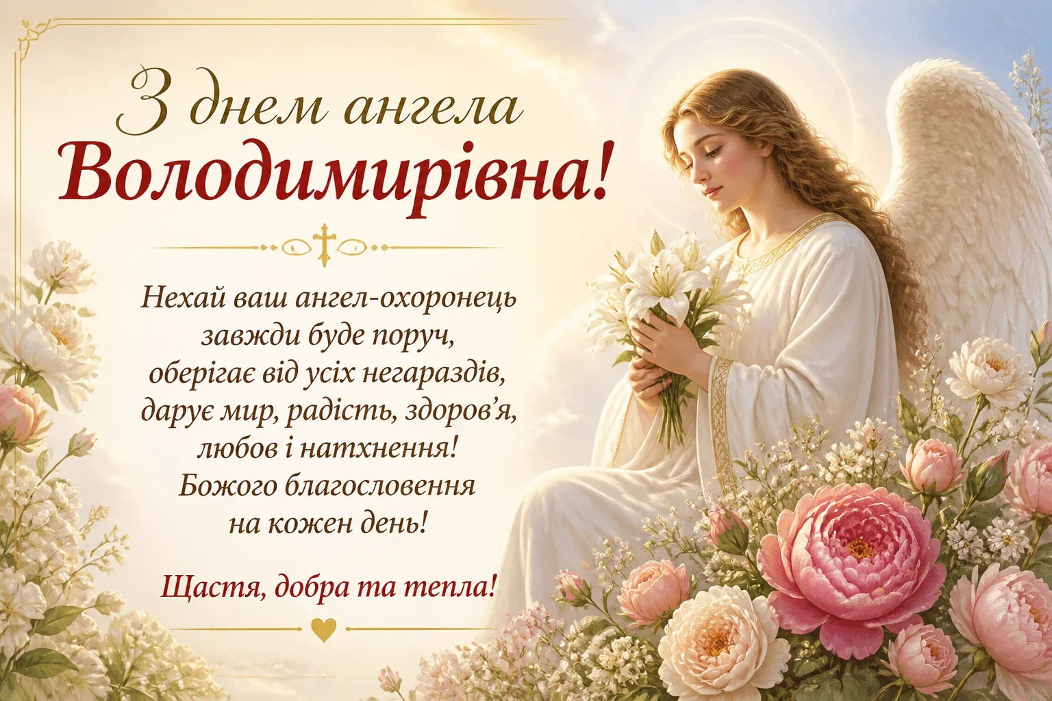 З днем ангела Володимирівна