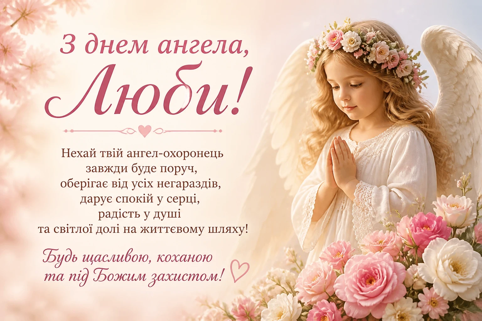 Привітання з днем ангела Люби