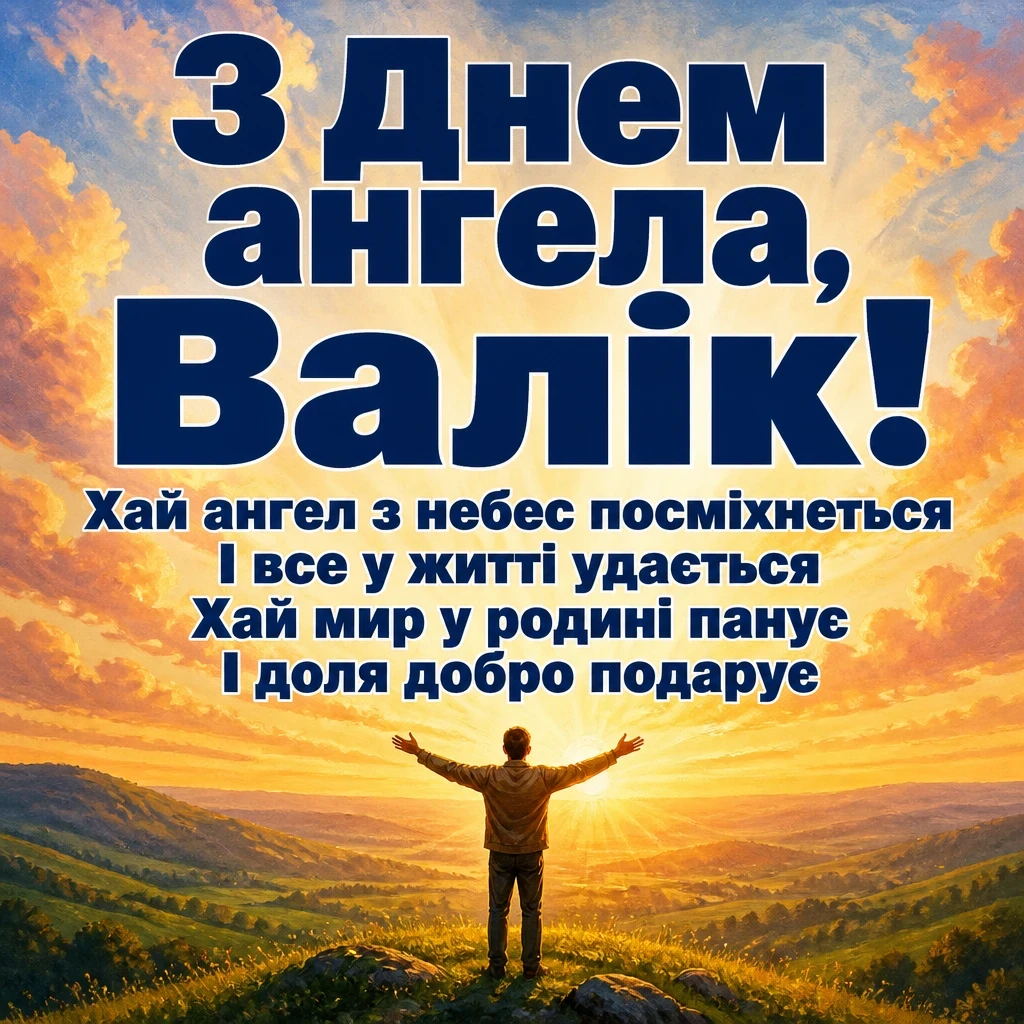 з днем ангела валік