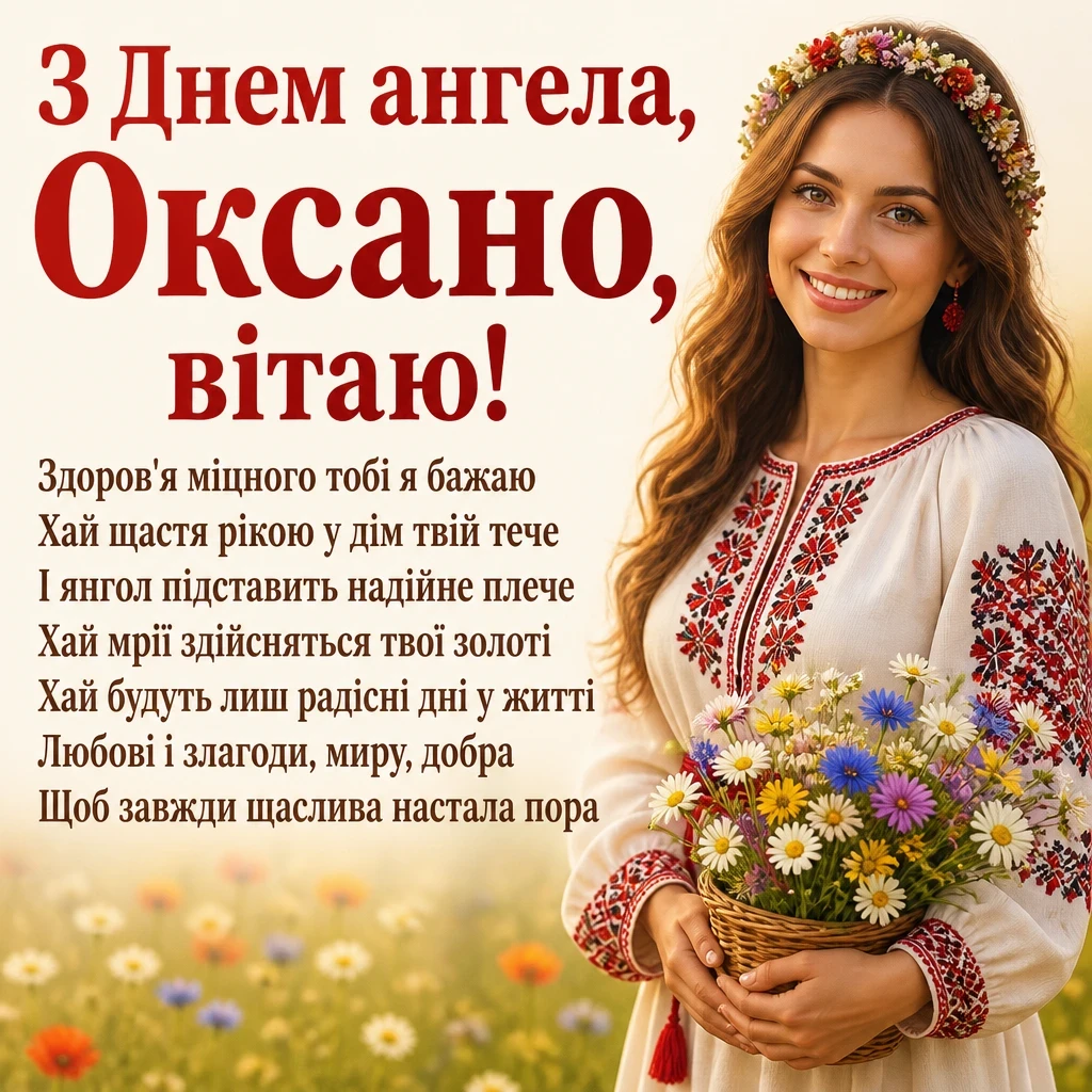 з днем ангела, оксано