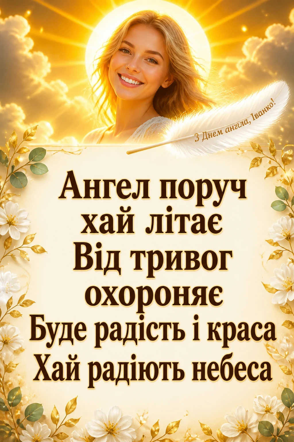 привітання з днем ангела іванки