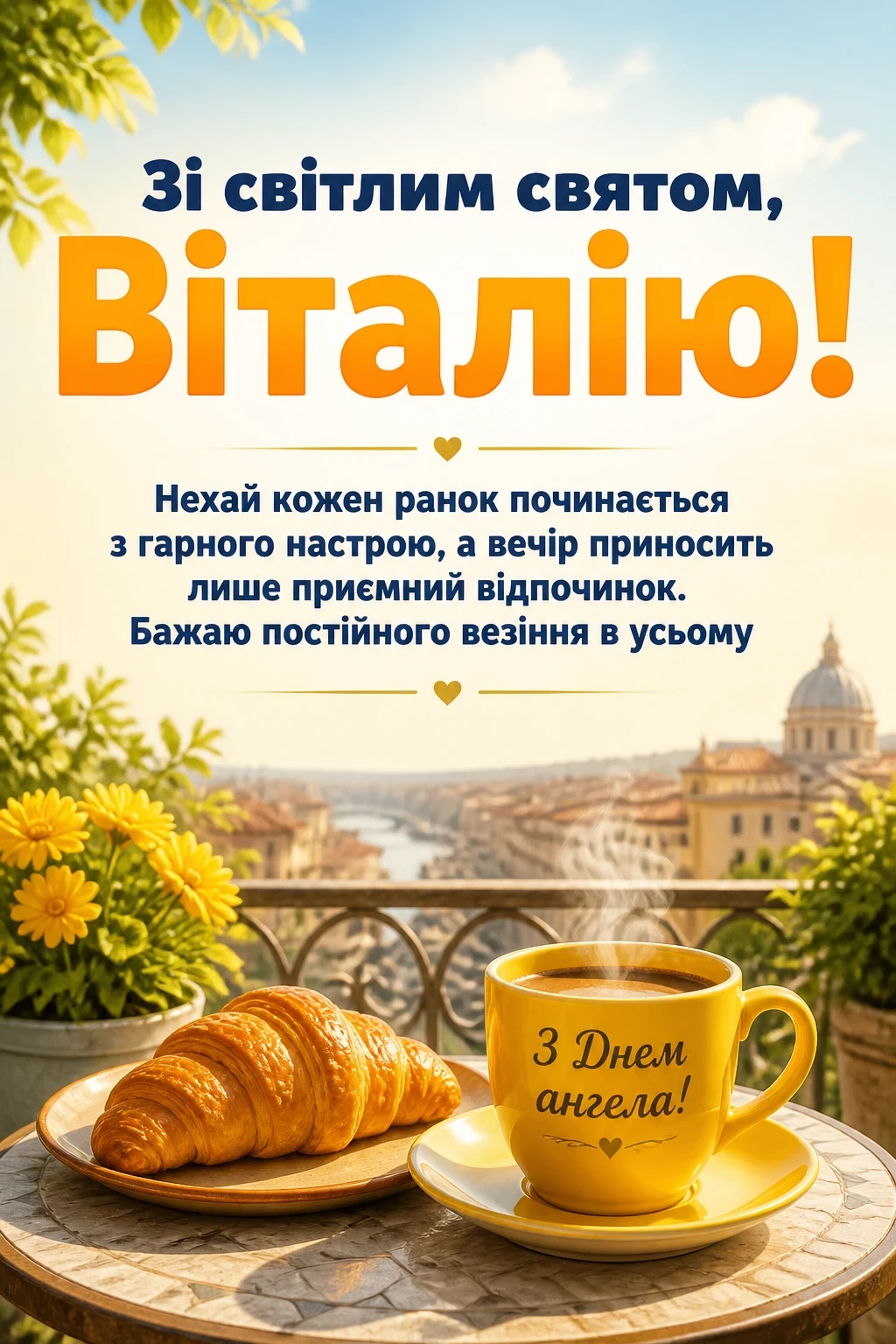 з днем ангела віталія