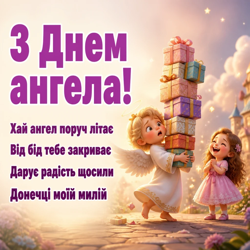 привітання з днем ангела своїми словами, до сліз донечці
