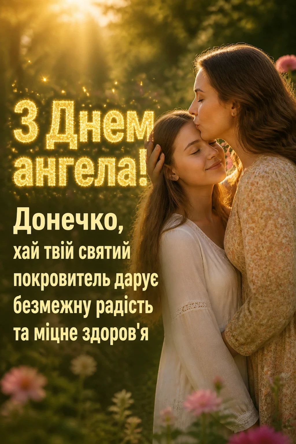 привітання з днем ангела своїми словами, до сліз донечці