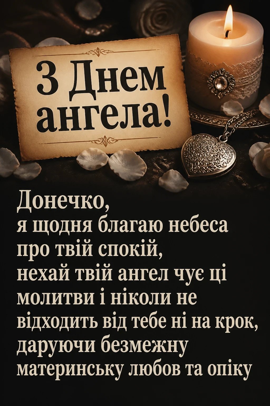 привітання з днем ангела своїми словами, до сліз донечці