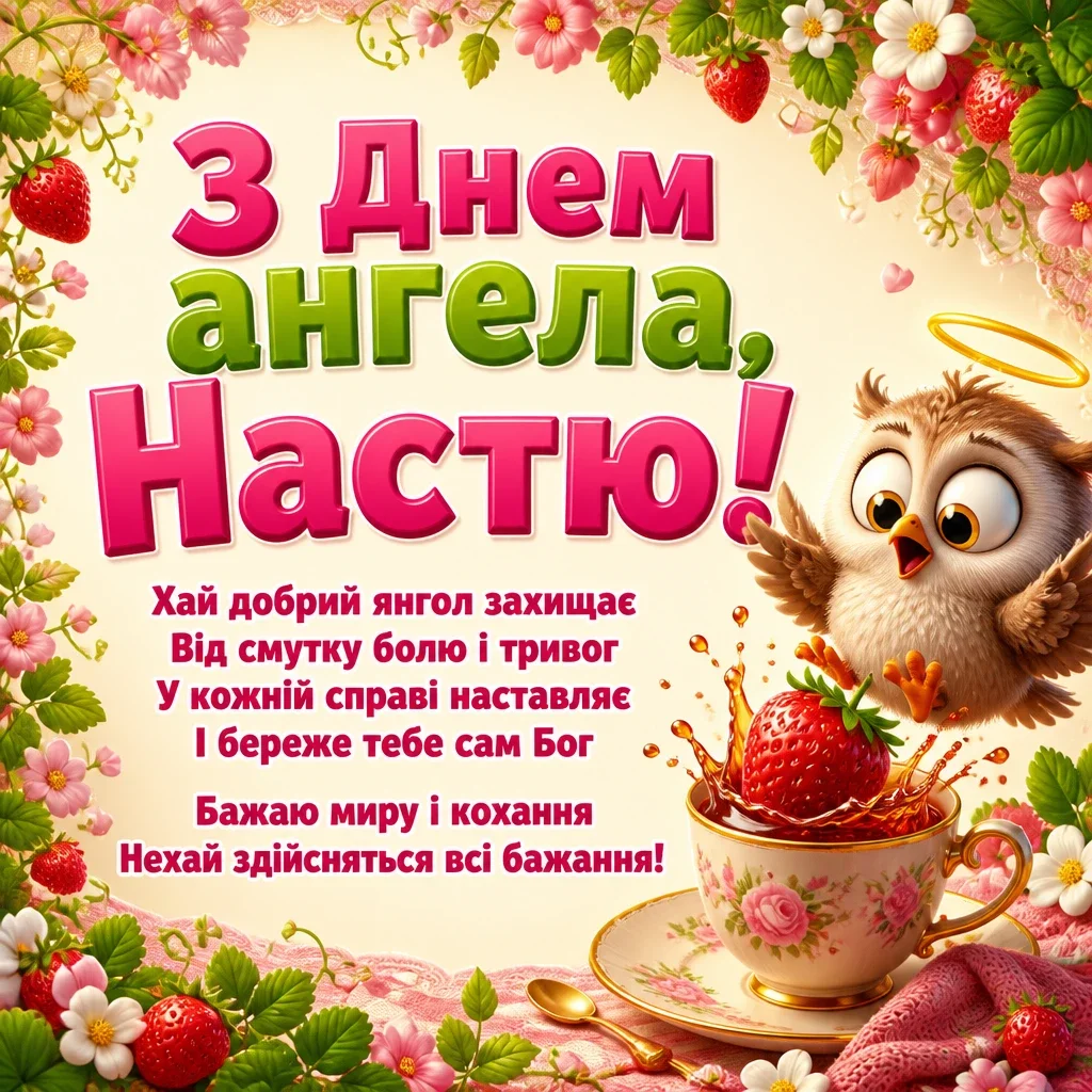 з днем ангела настя