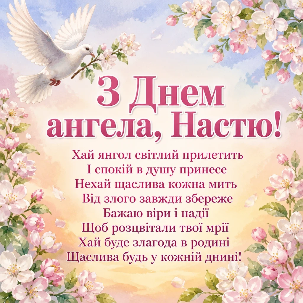 з днем ангела настя
