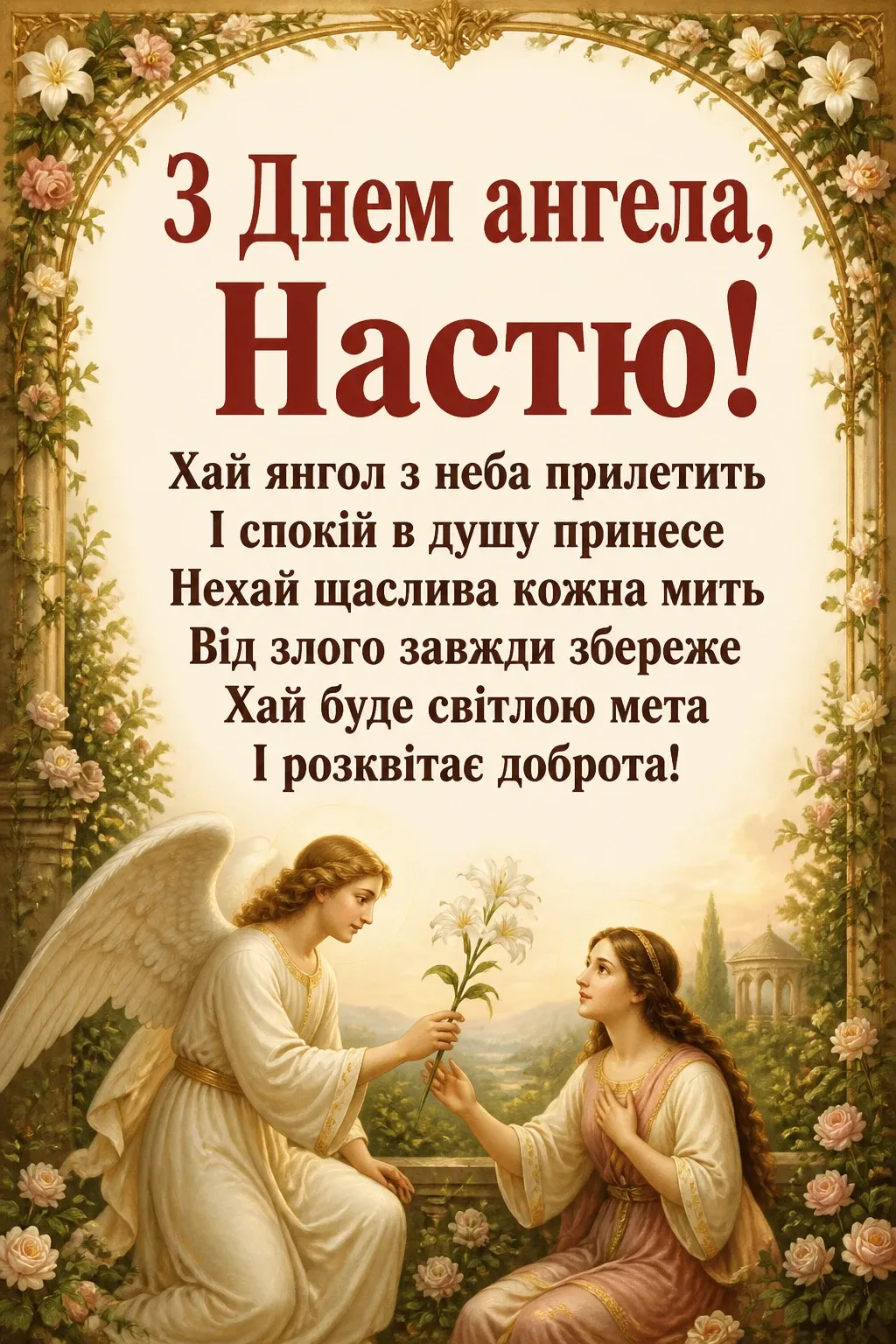 з днем ангела настя
