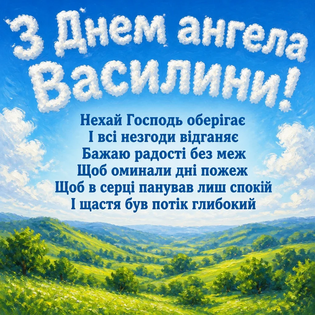 привітання з днем ангела василини