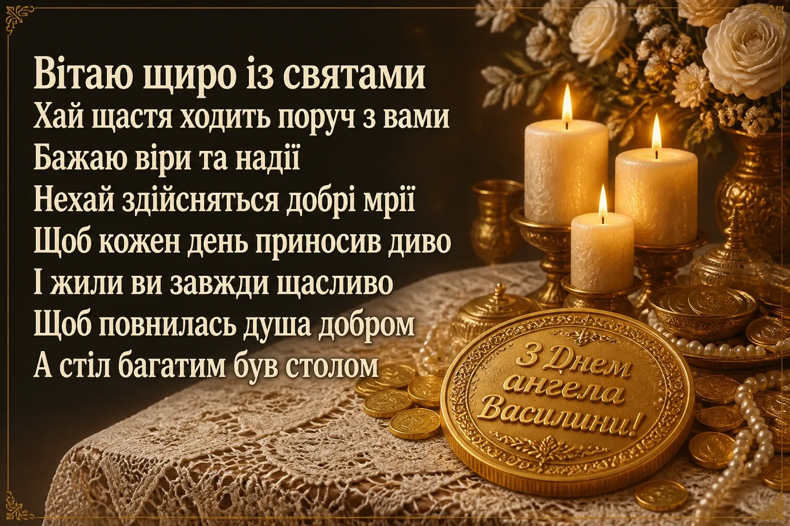 привітання з днем ангела василини