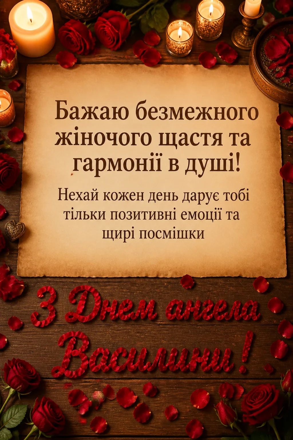привітання з днем ангела василини